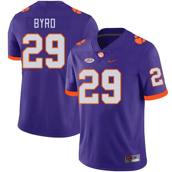 Men #29 Chase Byrd Clemson Tigers College Football Jerseys Stitched-Purple